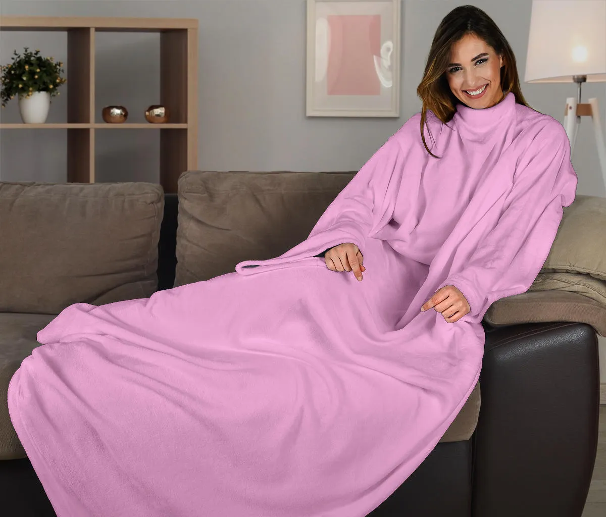 Pink Adult Sleeve Blanket