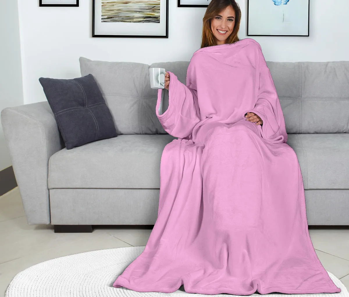 Pink Adult Sleeve Blanket