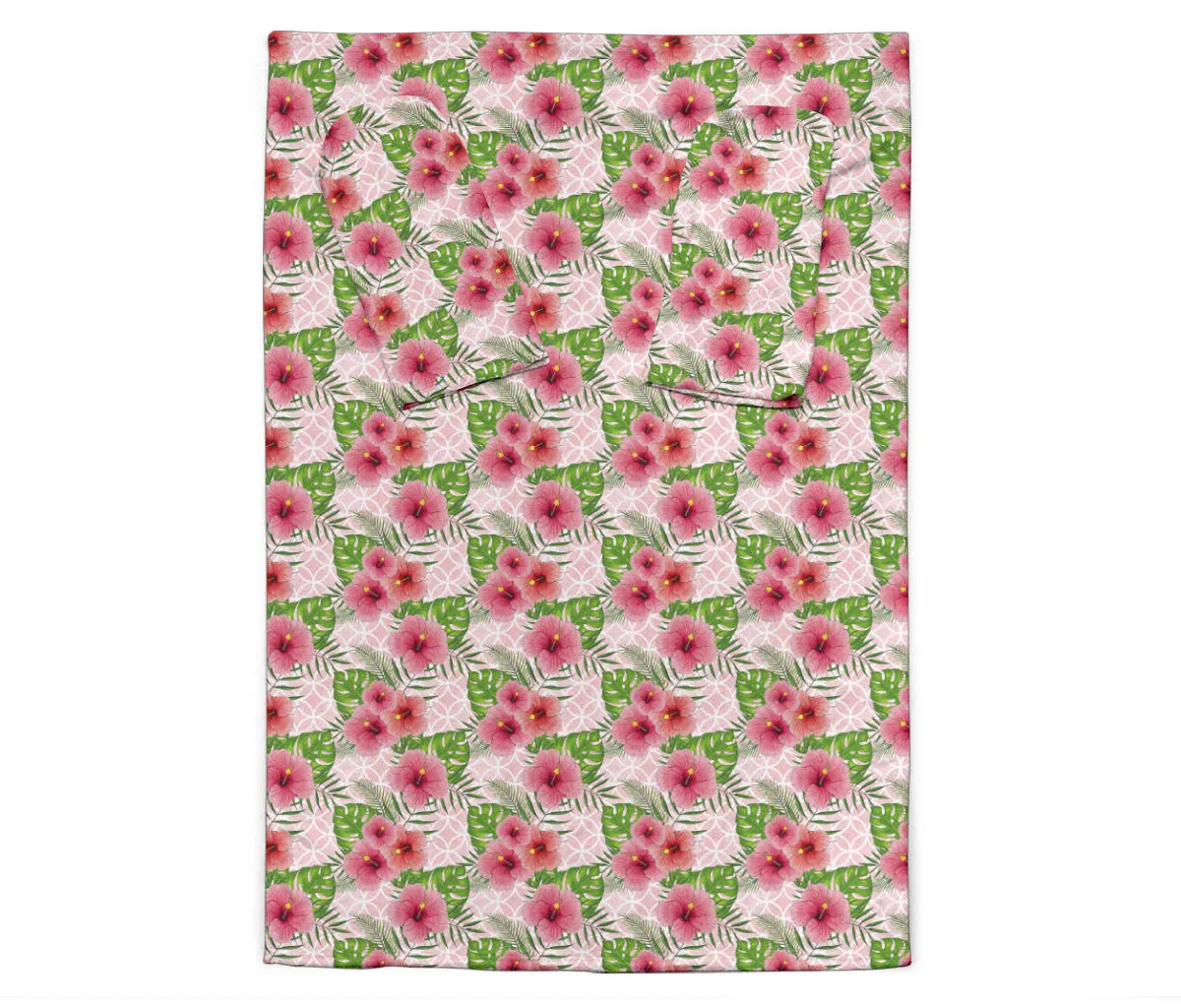 Pink Flowers Adult Sleeve Blanket