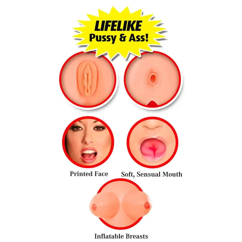 Pipedream Life-size Inflatable Blow-up Sex Love Doll with 3 Pleasure Holes