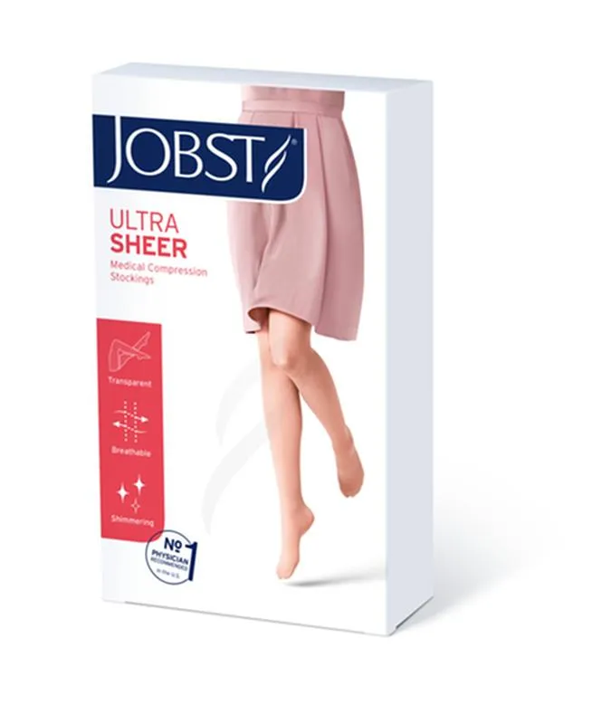 PR/1 JOBST ULTRASHEER WOMEN, WAIST HIGH, 15-20MMHG, LG, ESPRESSO, CLOSED TOE
