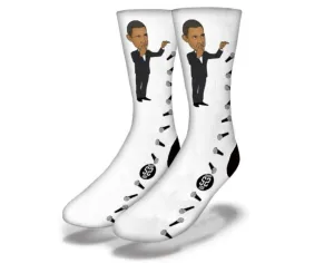 PRESIDENT OBAMA MIC DROP Funny Political Socks