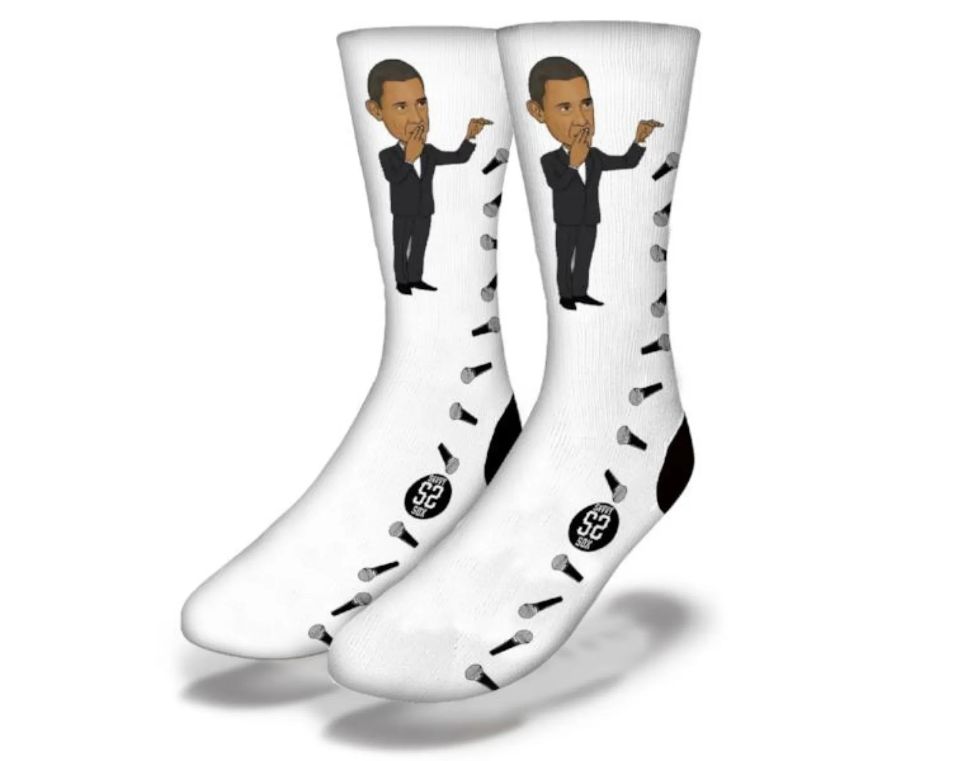 PRESIDENT OBAMA MIC DROP Funny Political Socks