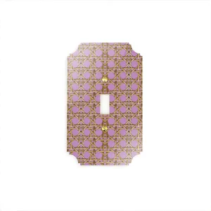 Printed Switch Plates | Pink Rattan