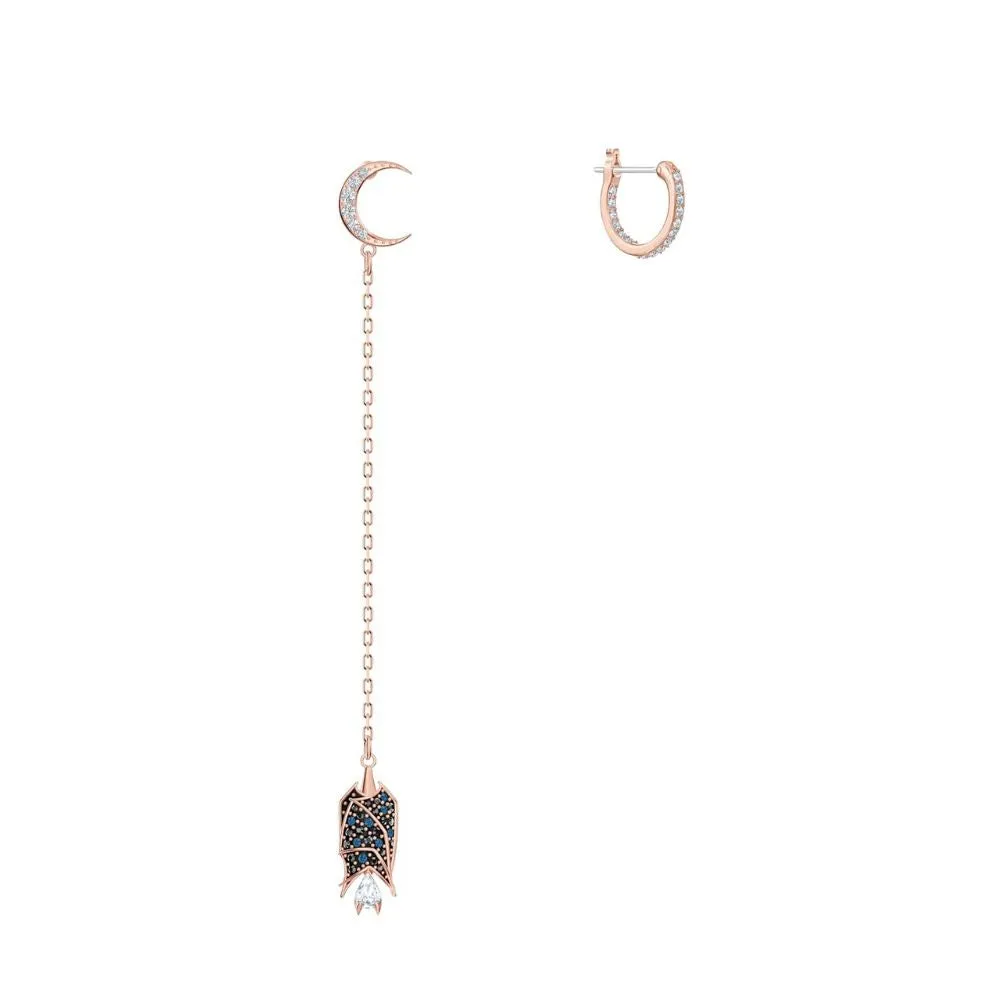 Prosperity Multi-Colored Rose-Gold Tone Plated Asymmetric Pierced Earrings