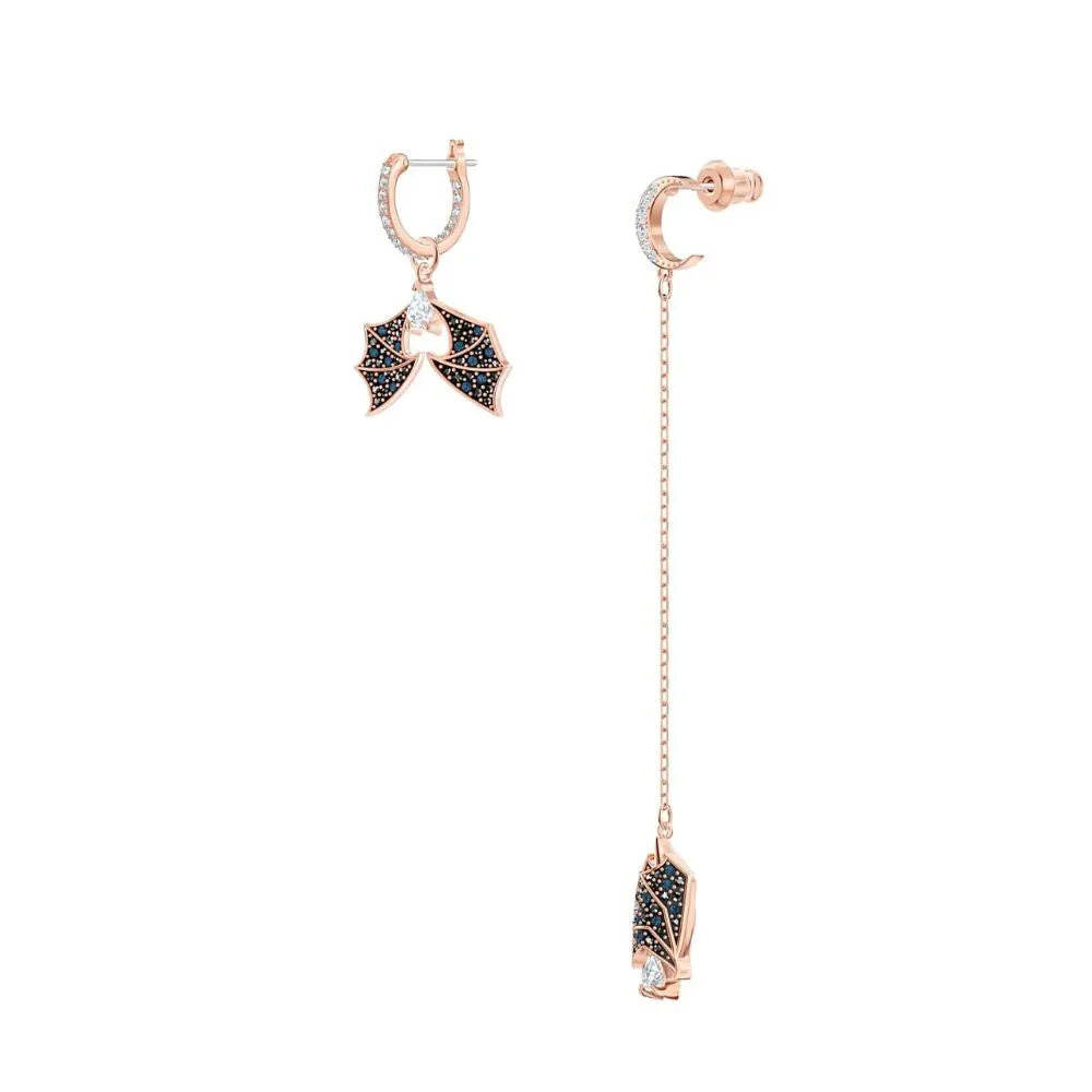 Prosperity Multi-Colored Rose-Gold Tone Plated Asymmetric Pierced Earrings