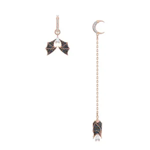Prosperity Multi-Colored Rose-Gold Tone Plated Asymmetric Pierced Earrings
