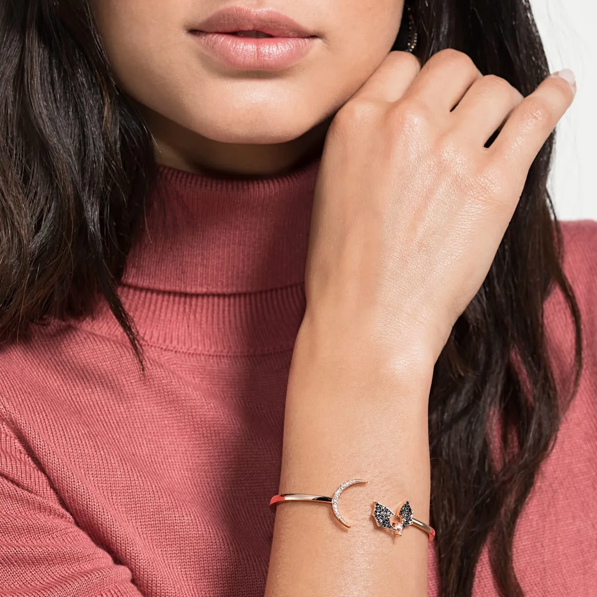 Prosperity Multi-Colored Rose-Gold Tone Plated Bangle