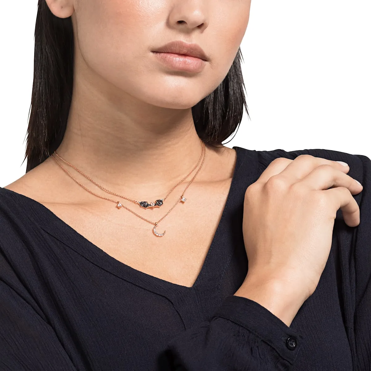 Prosperity Multi-Colored Rose-Gold Tone Plated Pendant Necklace