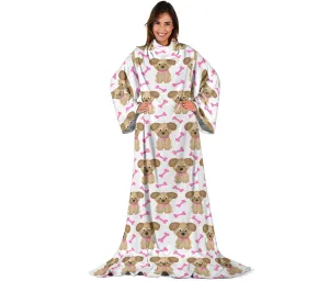 Puppy Playtime Adult Sleeve Blanket