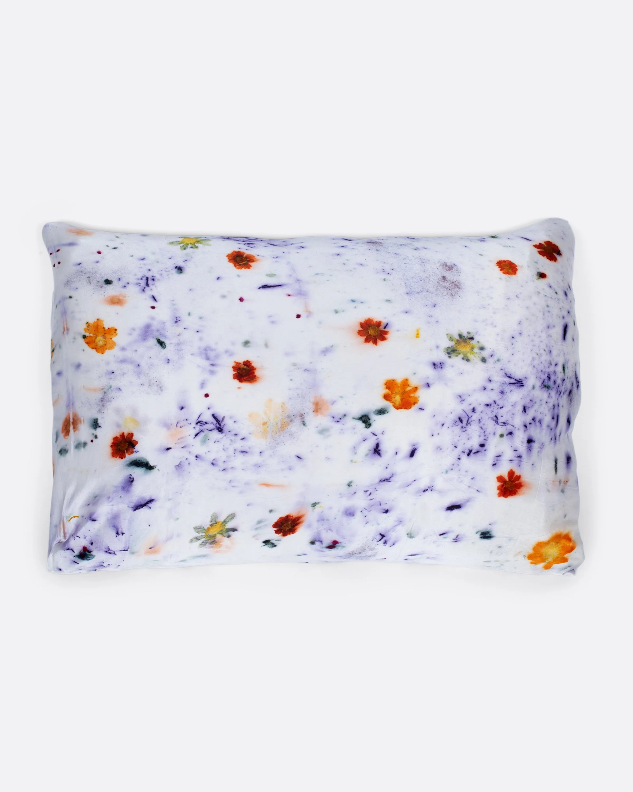 Purple Botanical Silk Pillowcase