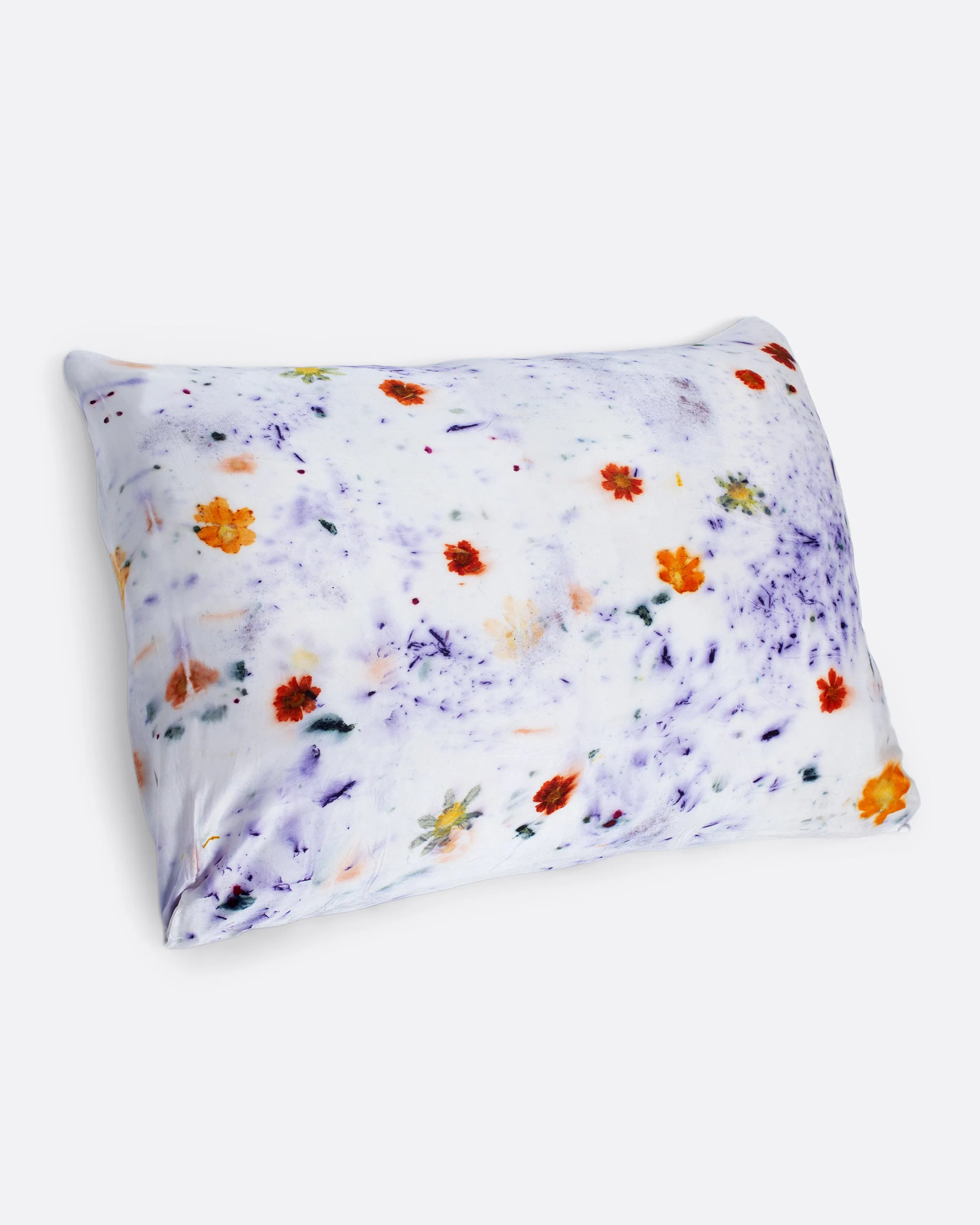 Purple Botanical Silk Pillowcase