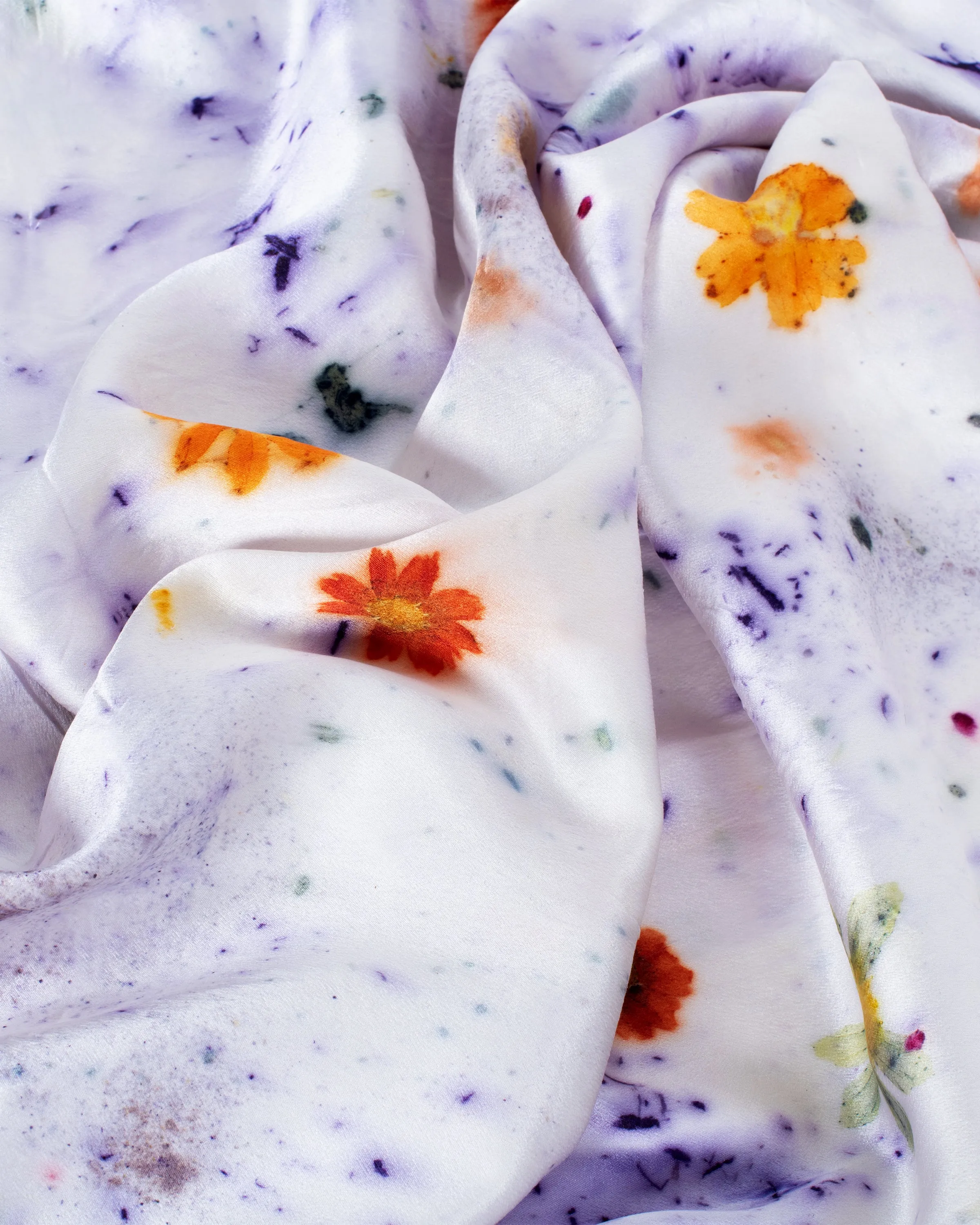 Purple Botanical Silk Pillowcase