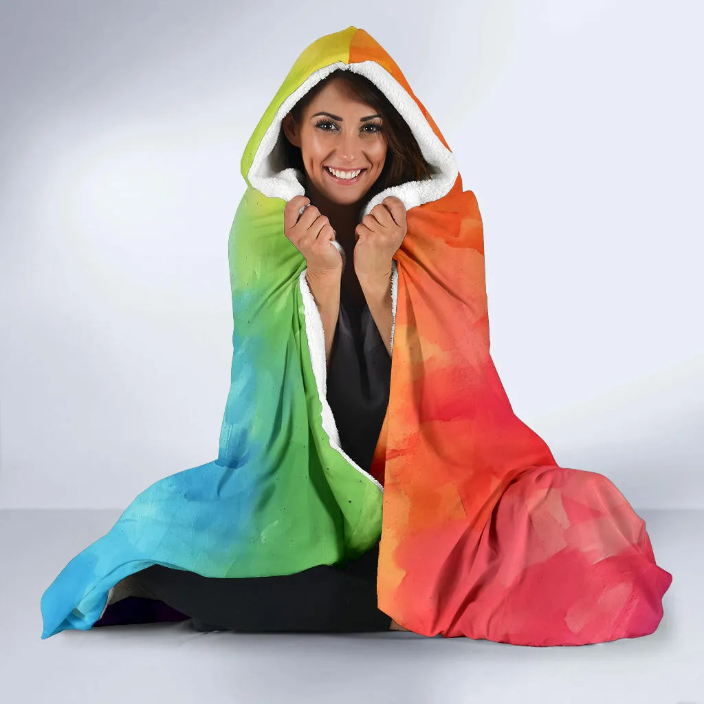 Rainbow Hooded Blanket