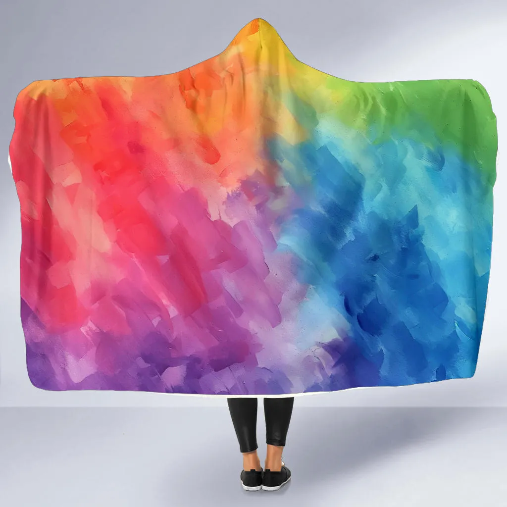 Rainbow Hooded Blanket