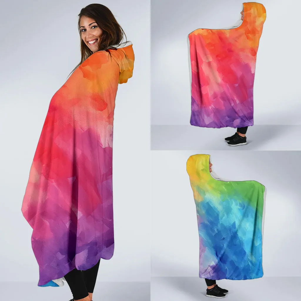 Rainbow Hooded Blanket