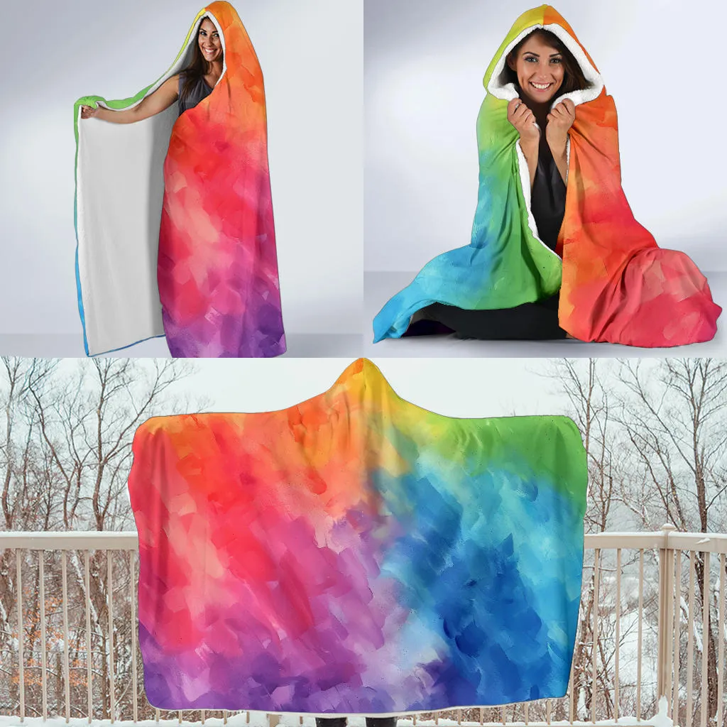 Rainbow Hooded Blanket