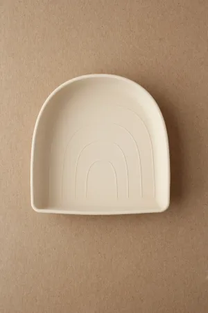 Rainbow Silicone Suction Plate - Creme