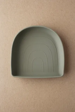 Rainbow Silicone Suction Plate - Thyme