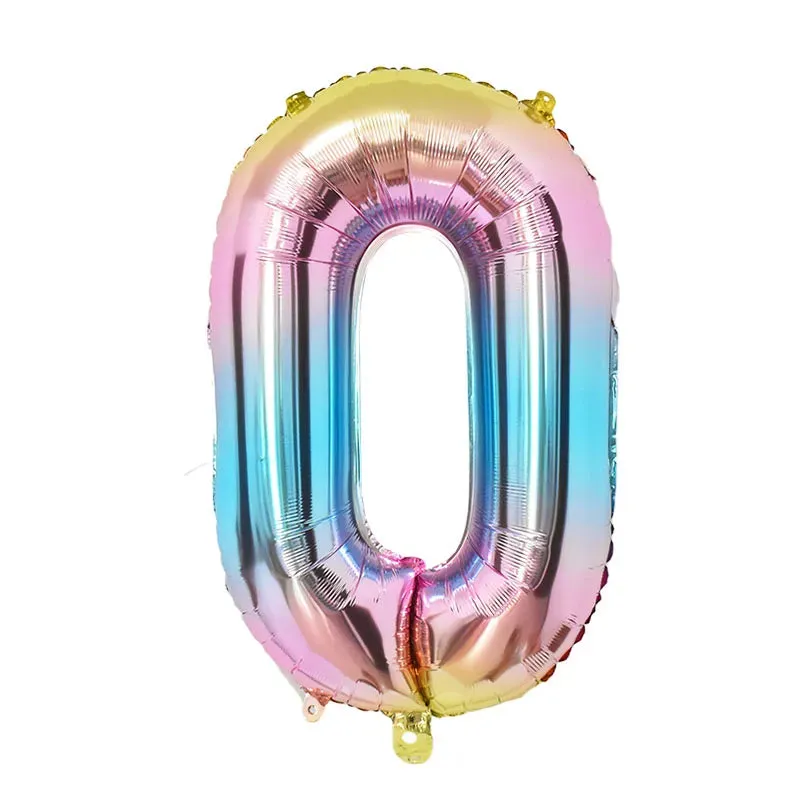 Rainbow Unicorn Balloon Set 32 inch Number Foil Balloons Kids Unicorn Theme Birthday Party Decorations Baby Shower