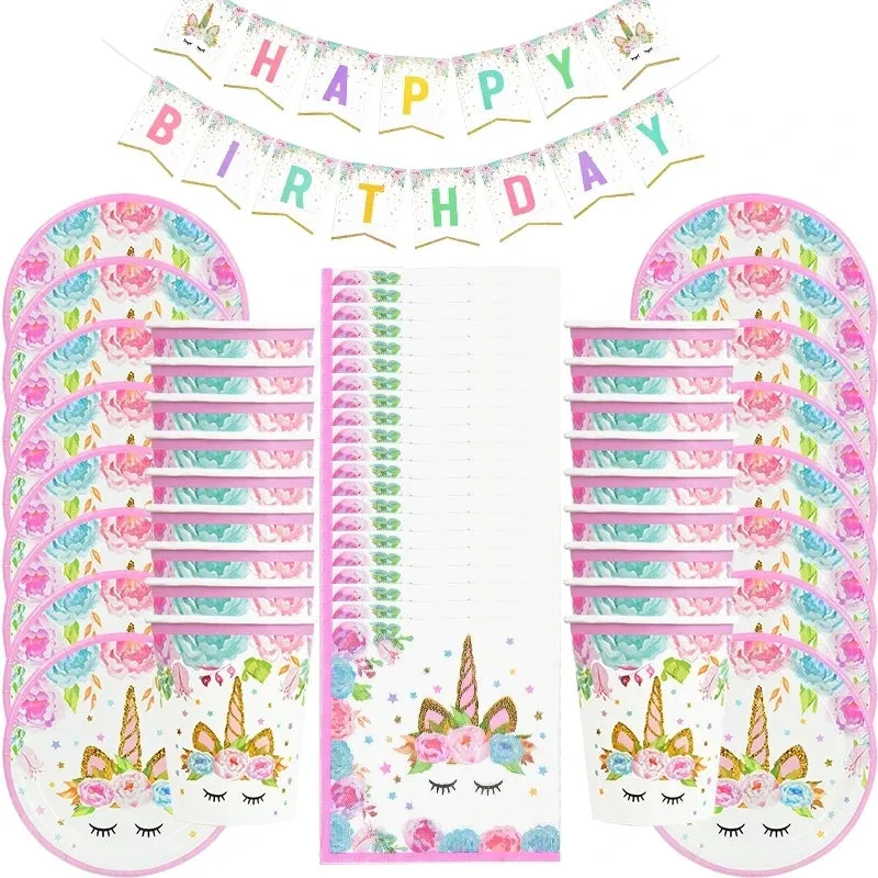 Rainbow Unicorn Balloon Set 32 inch Number Foil Balloons Kids Unicorn Theme Birthday Party Decorations Baby Shower