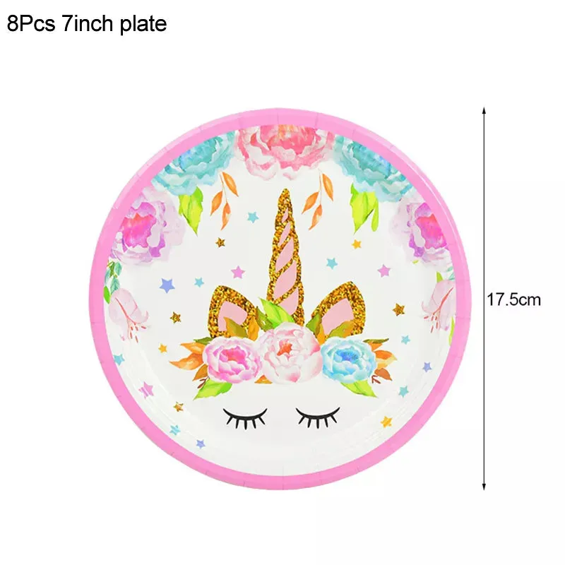 Rainbow Unicorn Balloon Set 32 inch Number Foil Balloons Kids Unicorn Theme Birthday Party Decorations Baby Shower