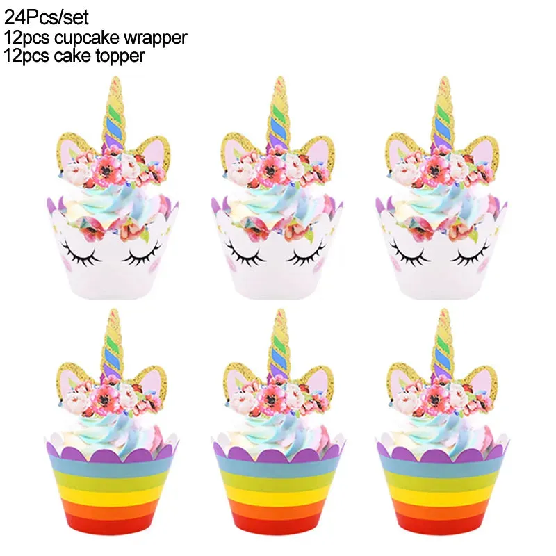 Rainbow Unicorn Balloon Set 32 inch Number Foil Balloons Kids Unicorn Theme Birthday Party Decorations Baby Shower