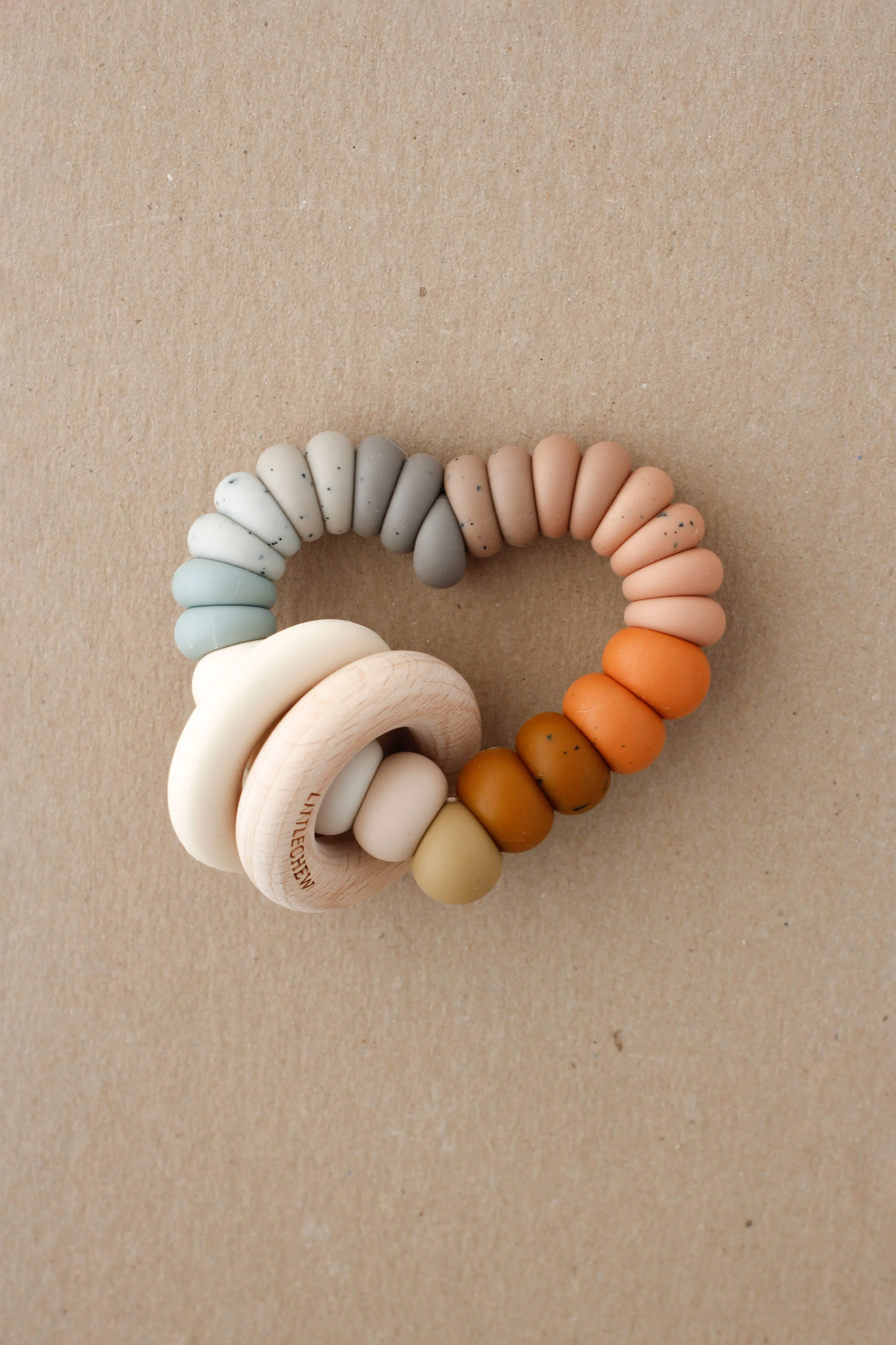 Rattle Teether  - Heart | Autumn