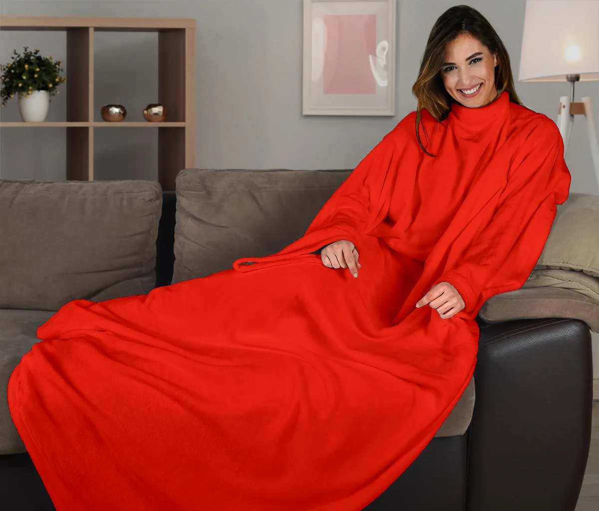 Red Adult Sleeve Blanket