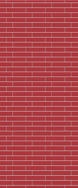 Red Brick Slip Tile Acrylic Shower Wall Panel 2440mm x 1220mm ( 3mm Thick)