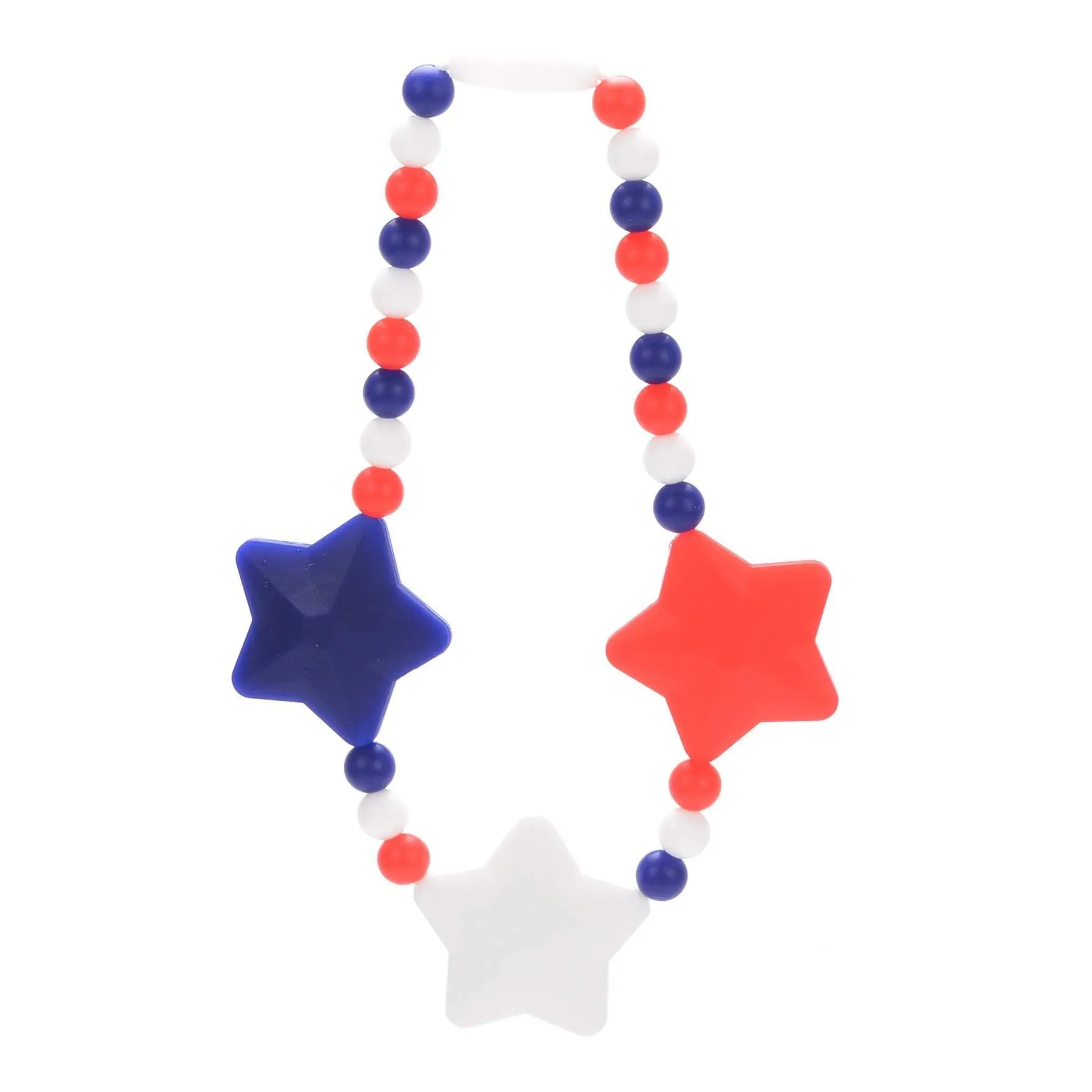 Red, White & Blue Stars Baby Carrier Teether Toy