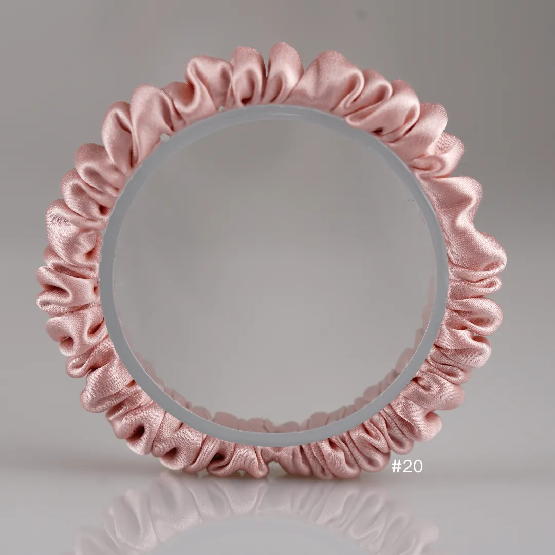 Rose Gold silk scrunchies mini