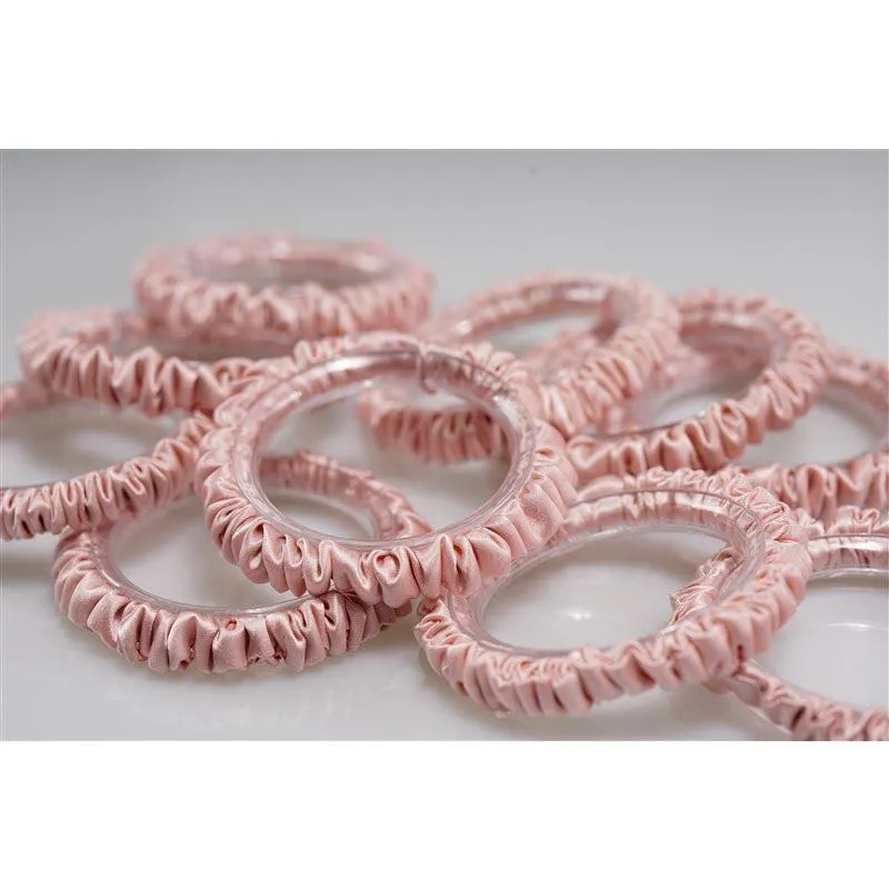 Rose Gold silk scrunchies mini