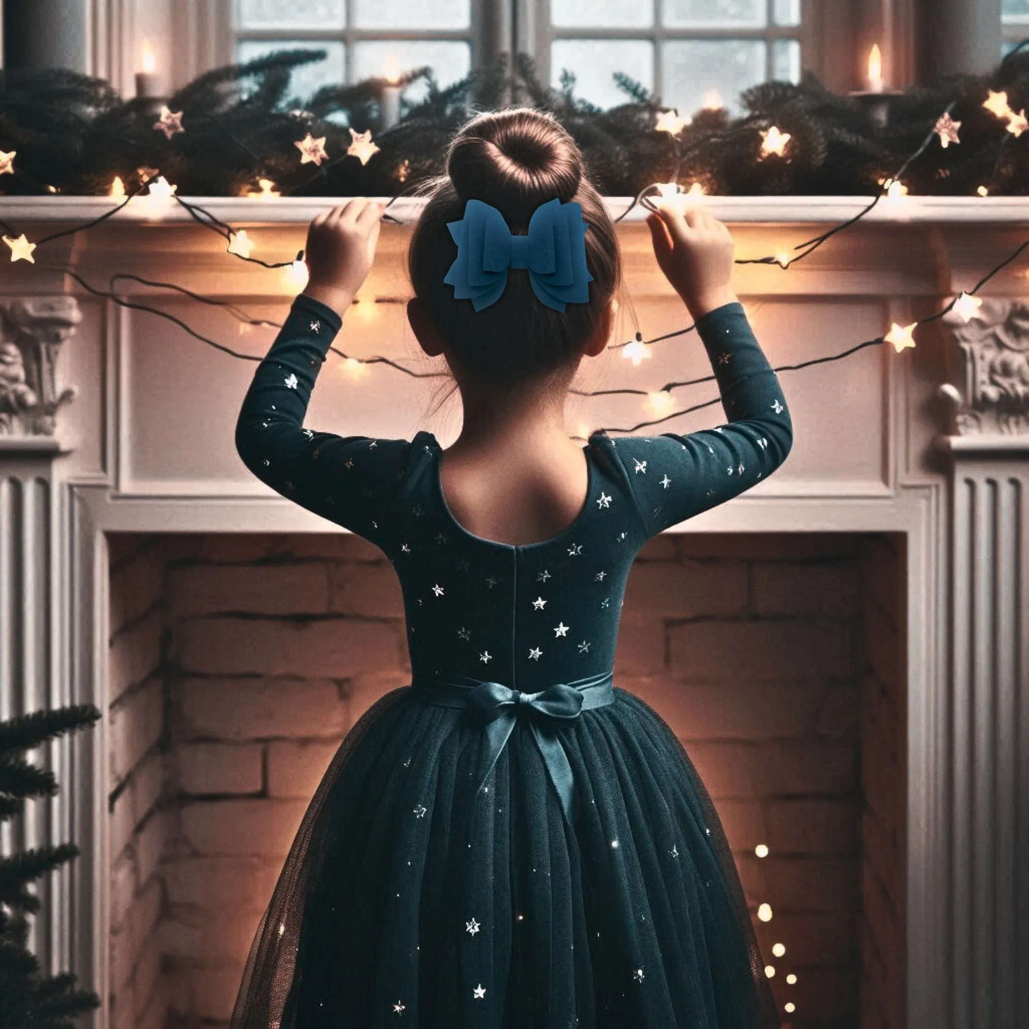 Royal Blue | Suede Hair Bow