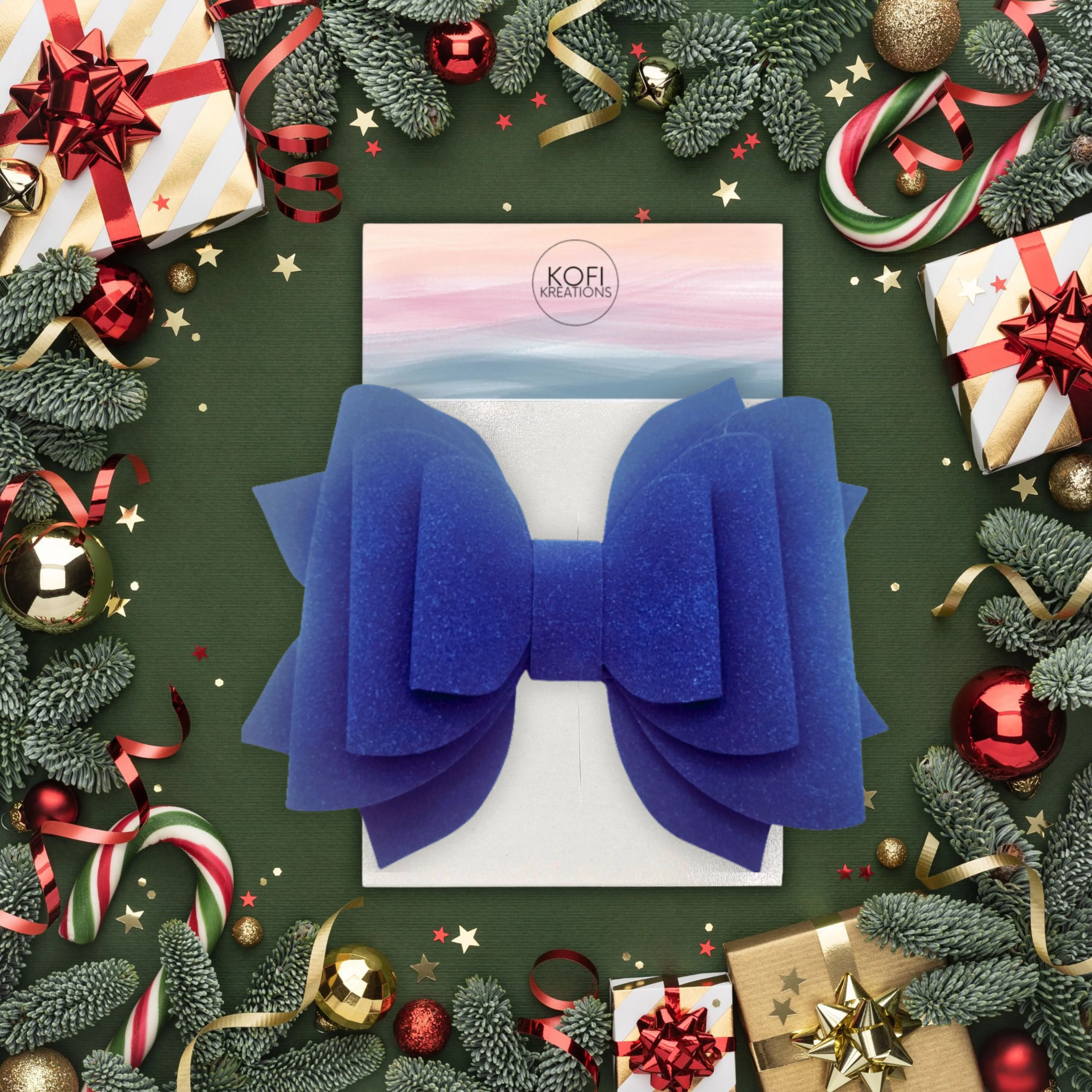 Royal Blue | Suede Hair Bow