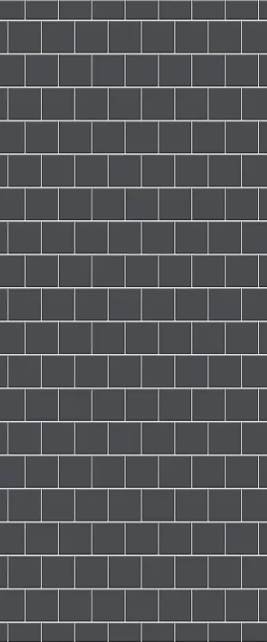 Sample of Grey Large Squares Acrylic Shower Wall Panel 2440mm x 1220mm (3mm Thick)
