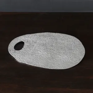 Sierra Modern Plano Extra Large Long Oval Platter Silver