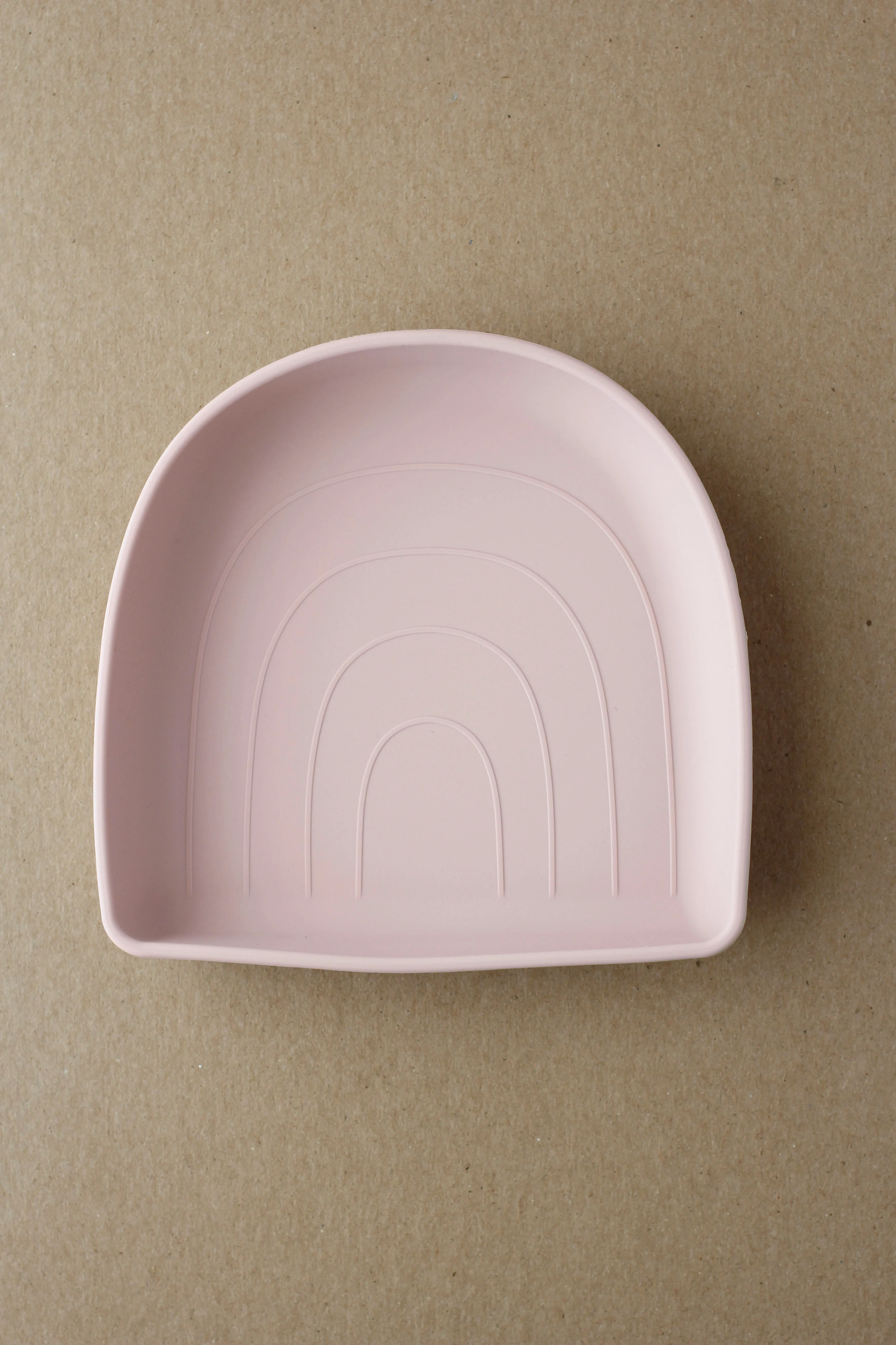 Silicone Suction Plate - Rainbow | Pale Mauve