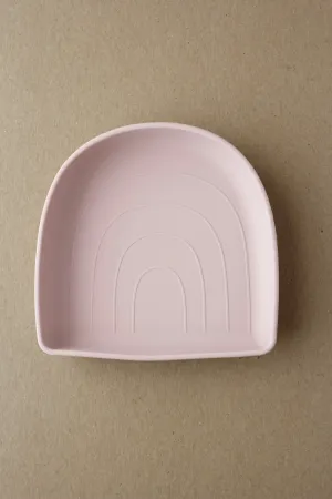 Silicone Suction Plate - Rainbow | Pale Mauve