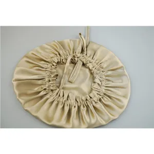 Silk hair cap - Double side - adjustable - Light Beige