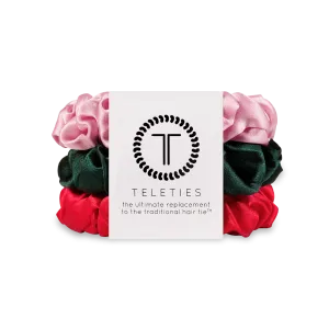 Silk Hair Scrunchie | Large | Poinsettia