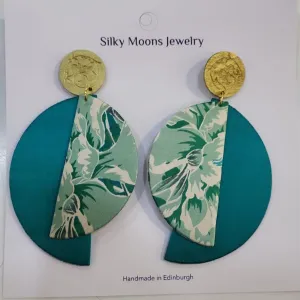 Silky Moons - Midnight Lunar Dangle Stud Earrings