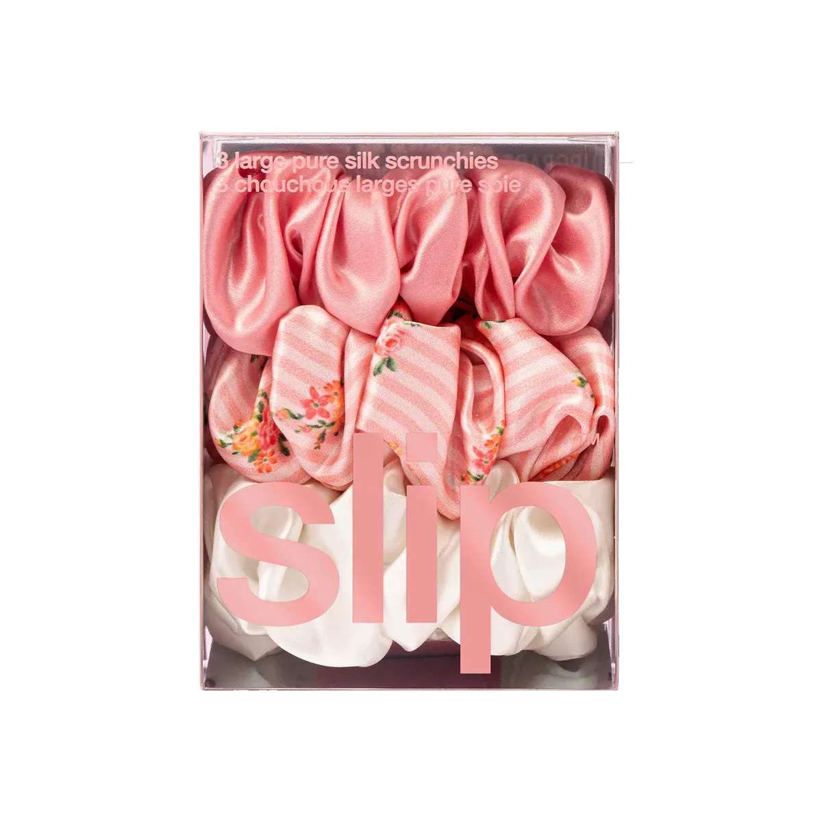 Slip Silk Large Scrunchies Petal x 3