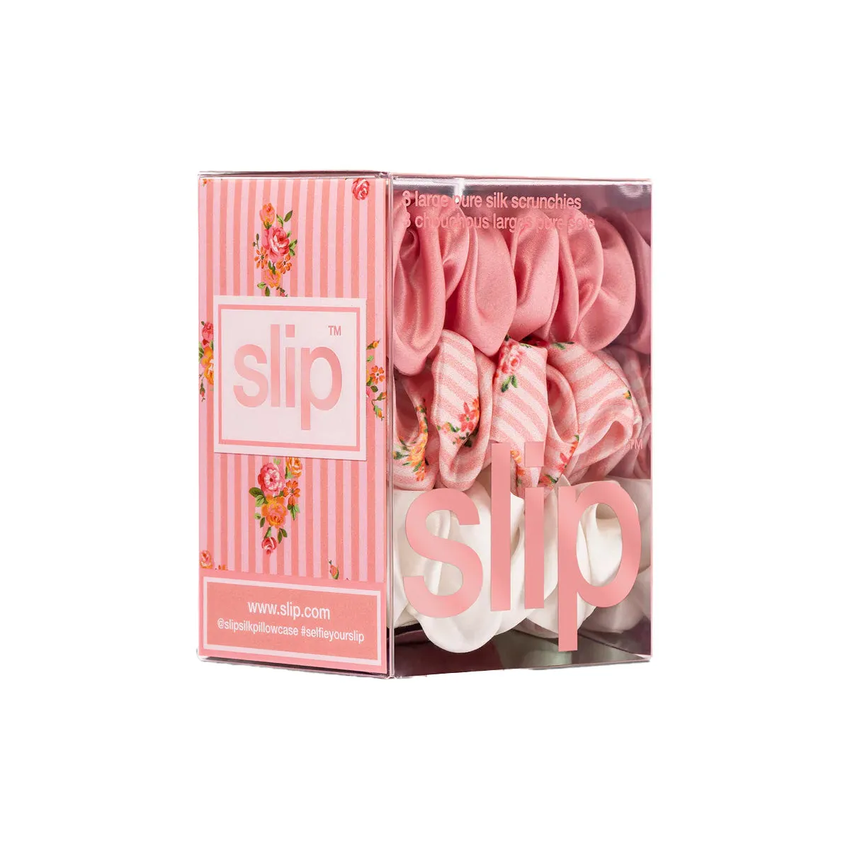 Slip Silk Large Scrunchies Petal x 3