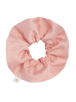 Soleil Solid Silk Scrunchie - Rose