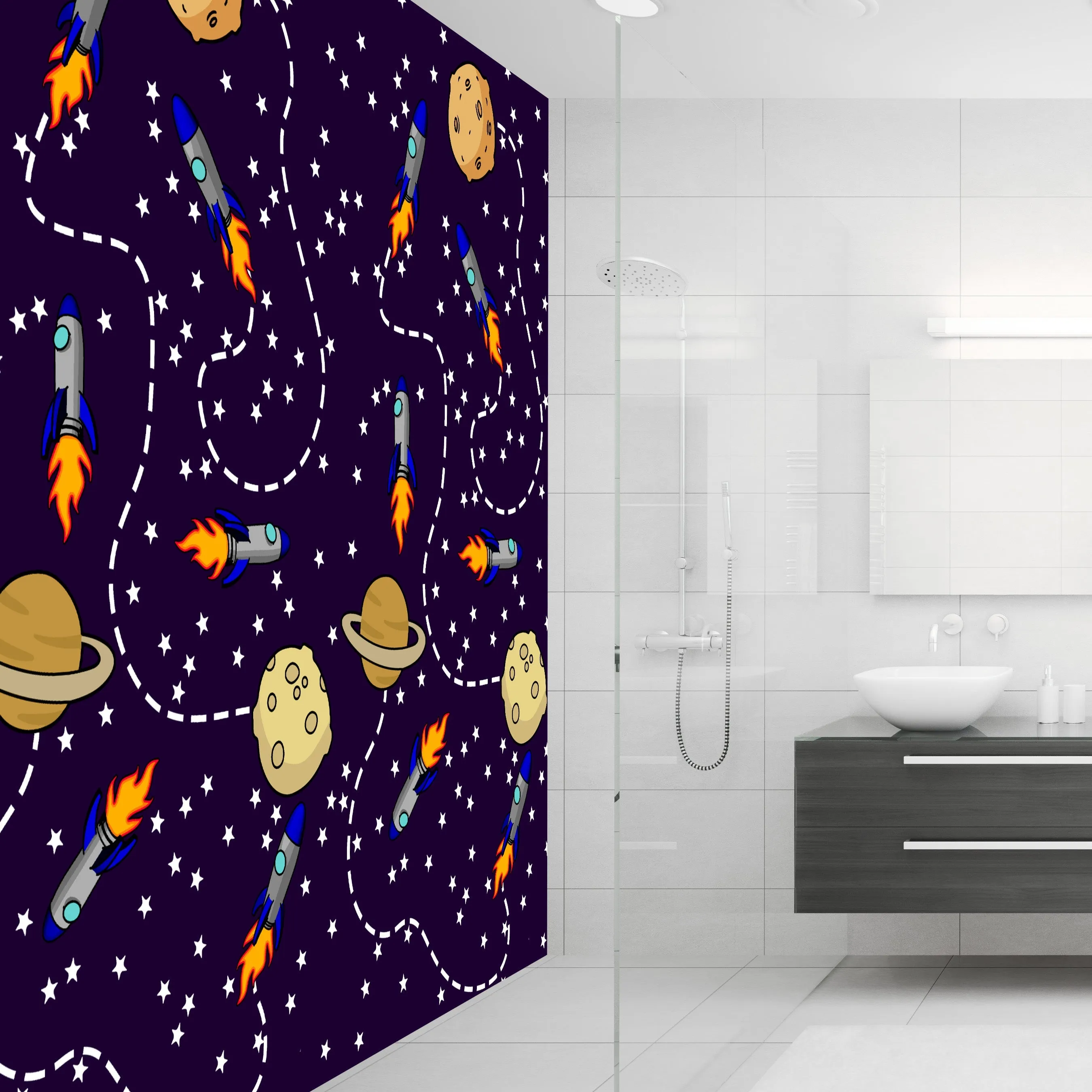 Spaceships Acrylic Wall Panels Home Decor Wall Panels 2440mmm x 1220mm
