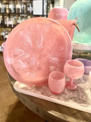 Stemmed Wine - Pink Swirl