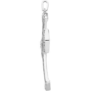 Sterling Silver Diamond Cross Pendant