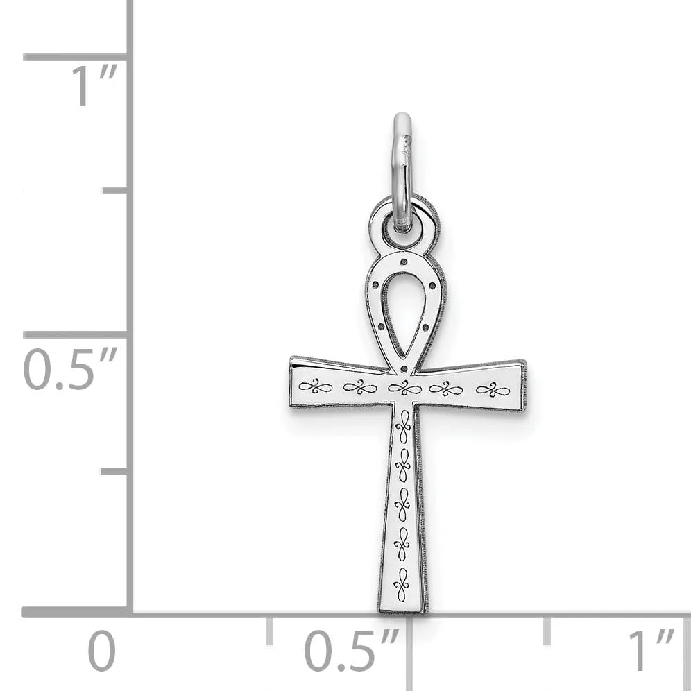 Sterling Silver Laser Designed Cross Pendant