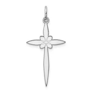 Sterling Silver Laser Designed Cross Pendant